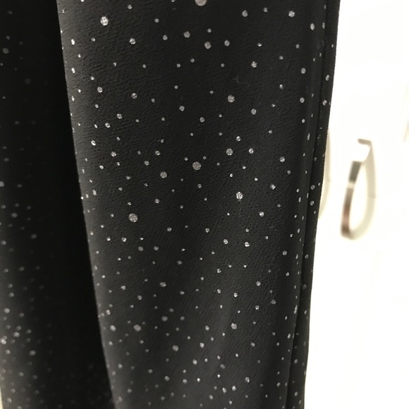 RW&Co Black Dress US 12 Silver Polka dots - Picture 2 of 11